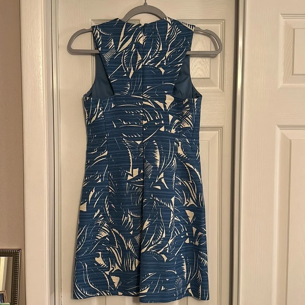 Tory Burch Palm Leaf Shift Dress W/ Pockets